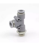 Тройник цанговый T-образный с резьбой PRTY-M5-4 Pemaks