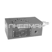 PRM5-DT210/10N/K - Клапан предохранительный с пилотным управлением модульного монтажа CETOP 05, A-Т, B-T, давление настройки 14-210 бар, расход 120 л/мин, регулировочная ручка