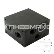 P4D-M*/30_PRK - Плита для батарейного монтажа с гнездом для предохранительного клапана PRK СЕТОР5,  P-T резьбовые сталь