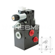 P4D-RQM5-5/30N-D24K1 - Плита модульная с предохранительным клапаном с разгрузкой, 4-250 бар