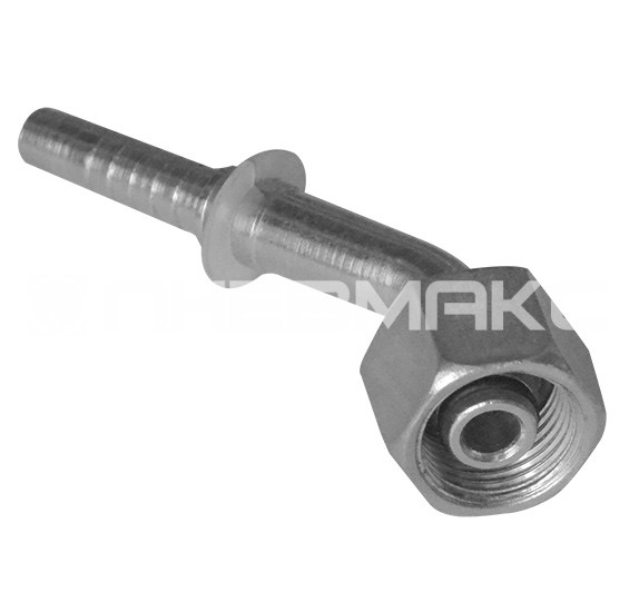 801211_DKO-12S45-6 - Штуцер угловой 45* с гайкой, (М20х1,5) по DIN2353 для рукава DN6, 450бар