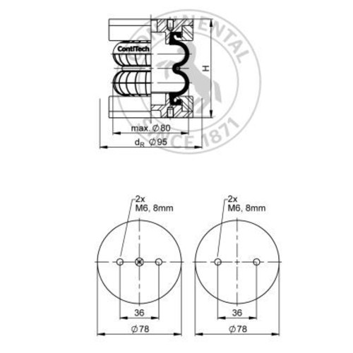 Пневмоподушка ContiTech FD 22-4 DI CR