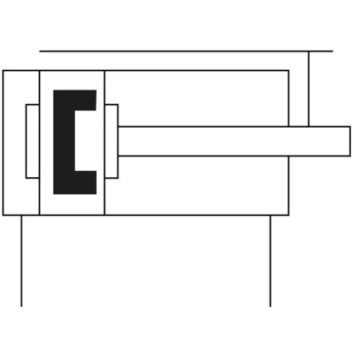 Пневмоцилиндр E.MC c противоповоротной платформой SFM-D-25-50-S