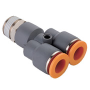 Цанговый резьбовой тройник E.MC ZPWT10-02P