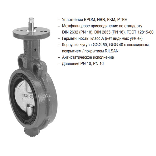 Диковый затвор Camozzi без рукоятки V376XE75
