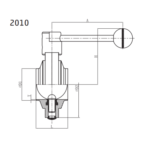 Пищевой дисковый затвор Camozzi CIBW-2010-25E-VS