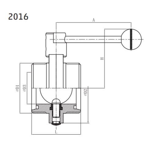 Пищевой дисковый затвор Camozzi CIBW-2016-50E-VS