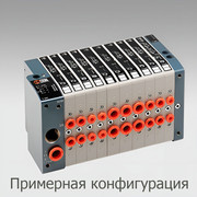 Пневмоостров с многополюcным разъемом Metal Work HDM-2S-8-M-I8-V8-V8-I8-K8-I6-20-I8-I8-I8-7-20-V8-5-16