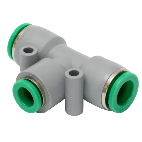 Кликните для увеличения изображения Цанговый фитинг Pneumax арт. T051008 (T-образный тройник с переходом)