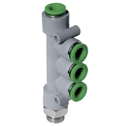 Цанговый фитинг Pneumax арт. T18G0414 (T-образный коллектор с резьбой)