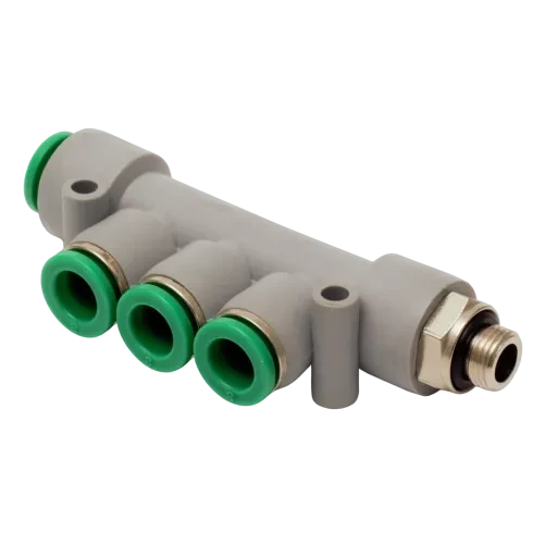 Кликните для увеличения изображения Цанговый фитинг Pneumax арт. T18G0818 (T-образный коллектор с резьбой)