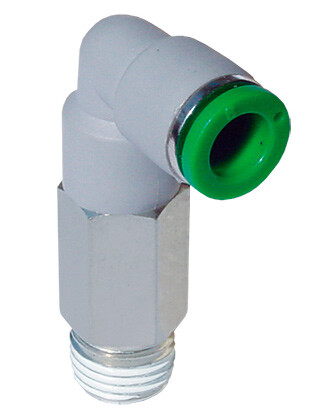 Кликните для увеличения изображения Цанговый фитинг Pneumax арт. T22LC1012 (Угловой, резьбовой, удлиненный)