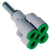 Цанговый фитинг Pneumax арт. T2408L0 (Y-образный коллектор, со втулкой)