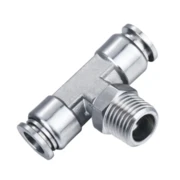T-образный фитинг с R-резьбой по центру Pneumax арт. SSB04-01