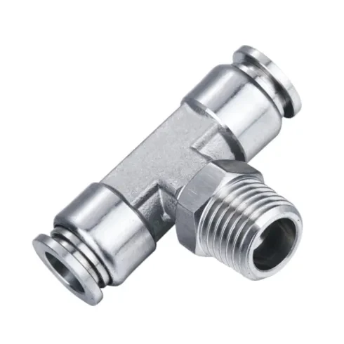 T-образный фитинг с R-резьбой по центру Pneumax арт. SSB10-03