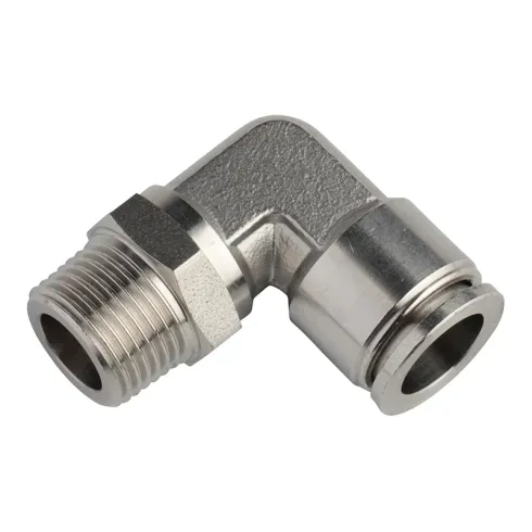 Угловой, неповоротный, с наружной R-резьбой Pneumax арт. SSL12-04