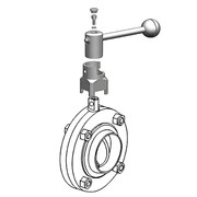 Пищевой дисковый затвор Camozzi QIBW-2010-65E-304-LS