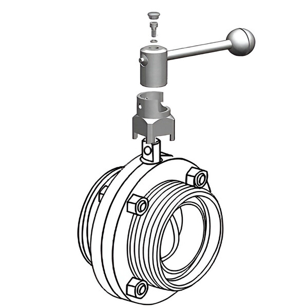 Пищевой дисковый затвор Camozzi QIBW-2016-15S-304-LS