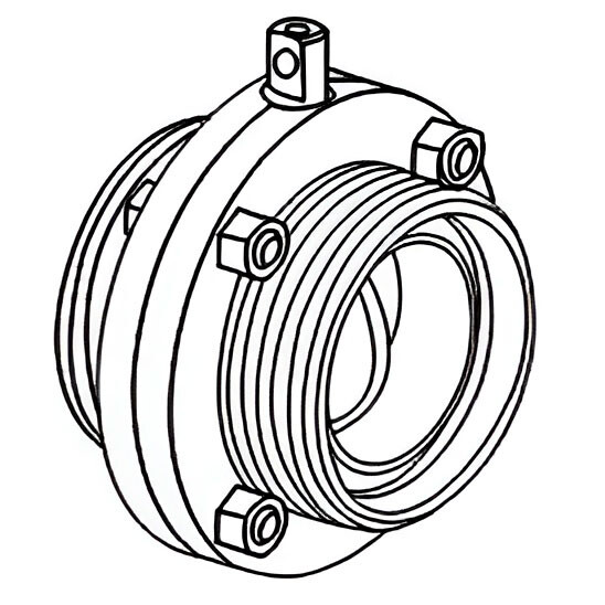 Пищевой дисковый затвор Camozzi QIBW-2016-65E-304-VS