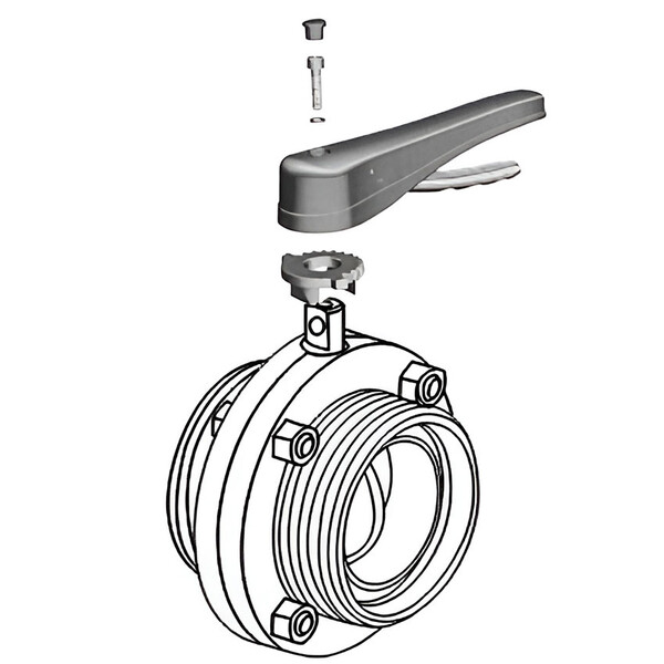 Пищевой дисковый затвор Camozzi QIBW-2016-80E-304-SL