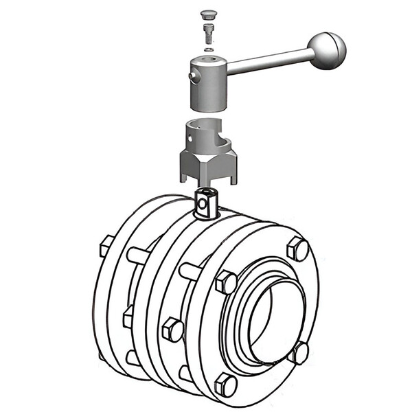 Пищевой дисковый затвор Camozzi QIBW-2018-40E-316L-LS