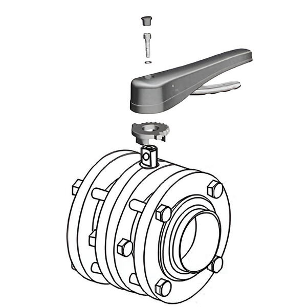 Пищевой дисковый затвор Camozzi QIBW-2018-50E-316L-SL