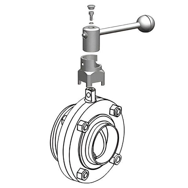 Пищевой дисковый затвор Camozzi QIBW-2106-50E-316L-LS