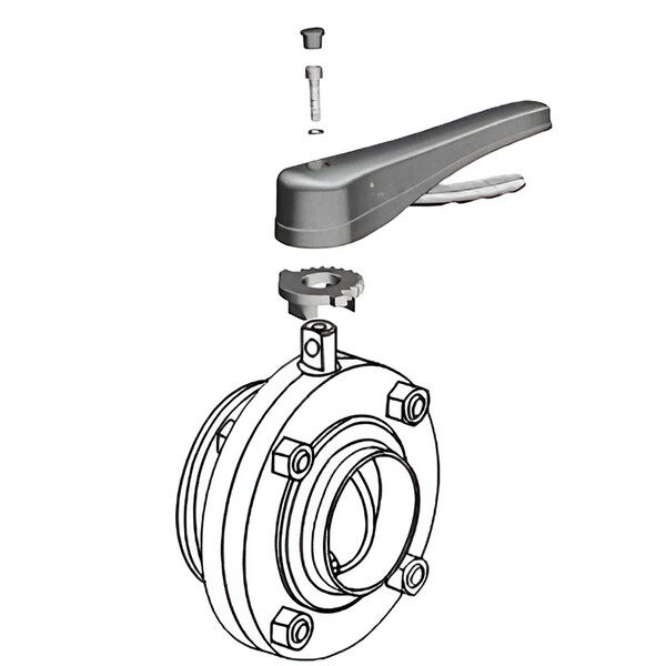 Пищевой дисковый затвор Camozzi QIBW-2106-50E-316L-SL