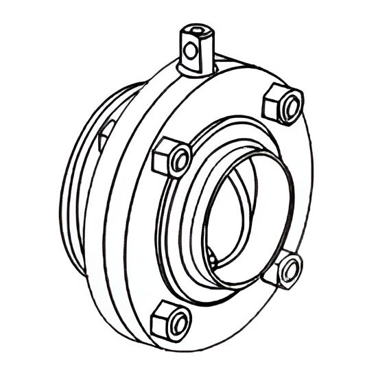 Пищевой дисковый затвор Camozzi QIBW-2106-80E-304-VS