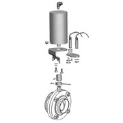 Пищевой дисковый затвор Camozzi QIBW-2106-80S-304-QS