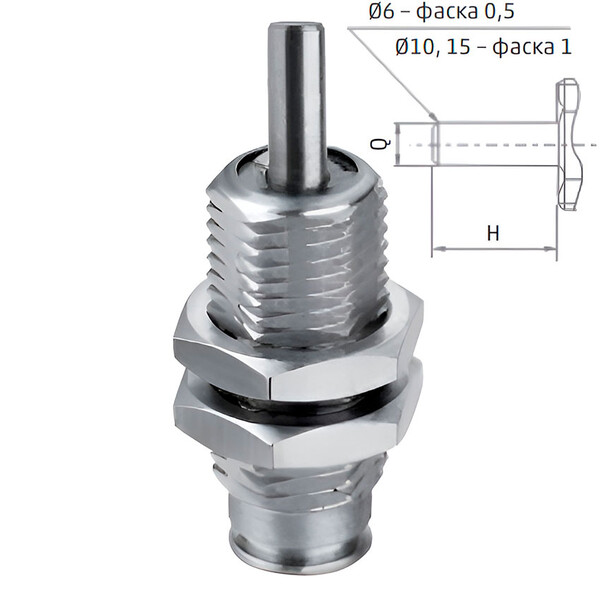 Кликните для увеличения изображения Миницилиндр Camozzi арт. 14LN1M10A05