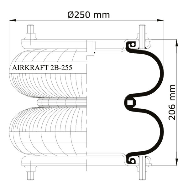Баллонный цилиндр Aircraft 2B-255 R1/2